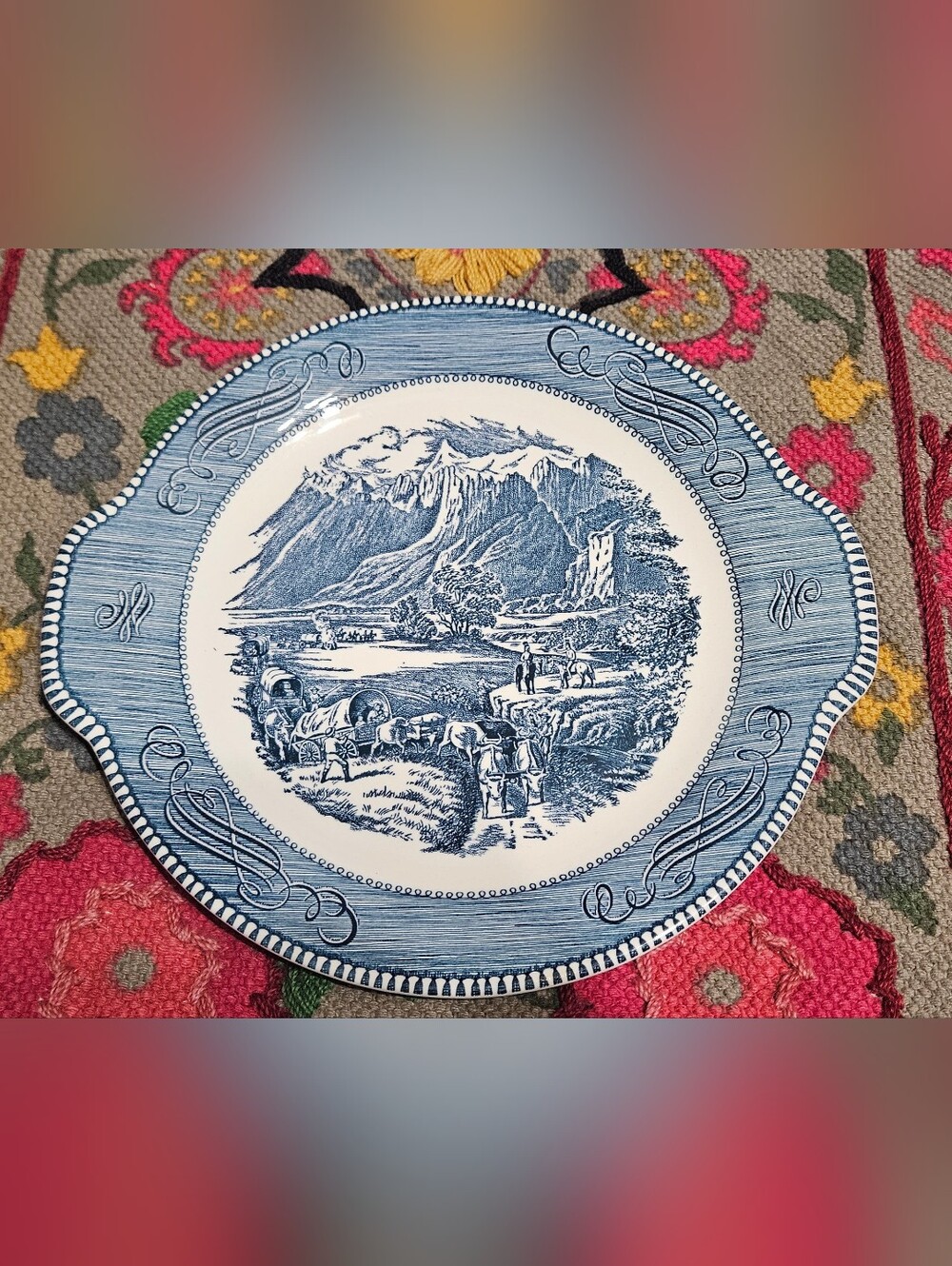 Currier & Ives ‘The Rocky Mountains’ Serving Platter